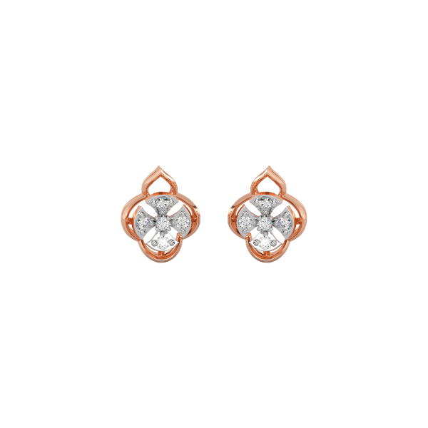 Refined Edges Gold and Diamond Earrings