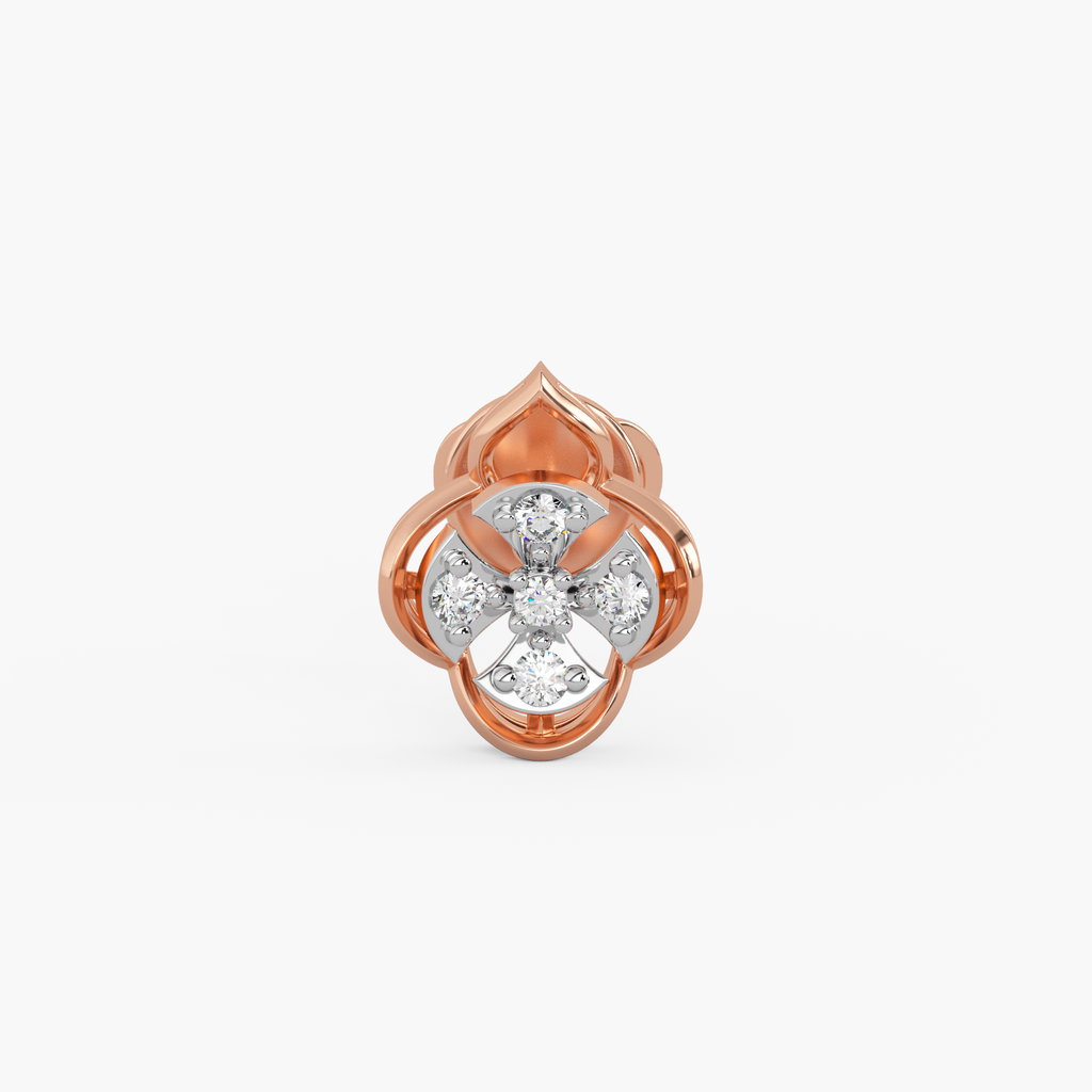 Refined Edges Gold and Diamond Earrings