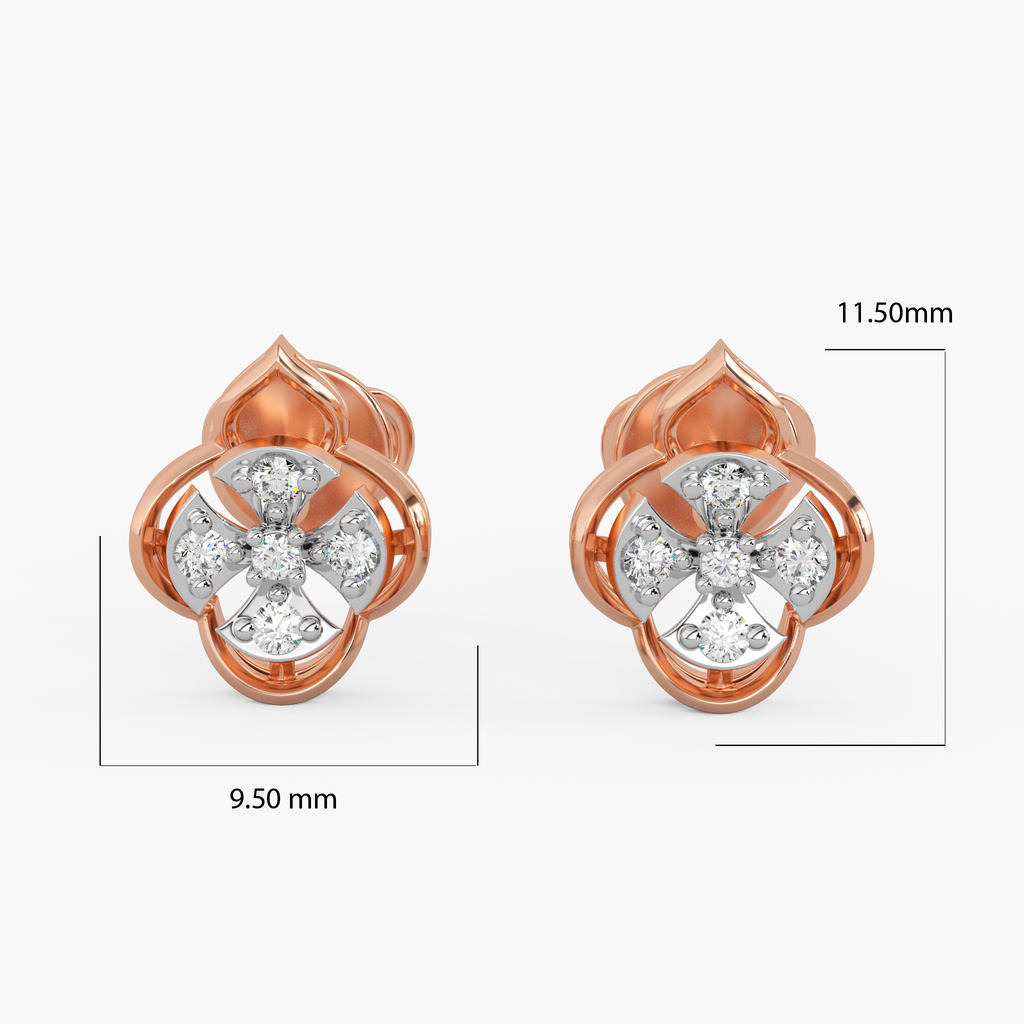 Refined Edges Gold and Diamond Earrings