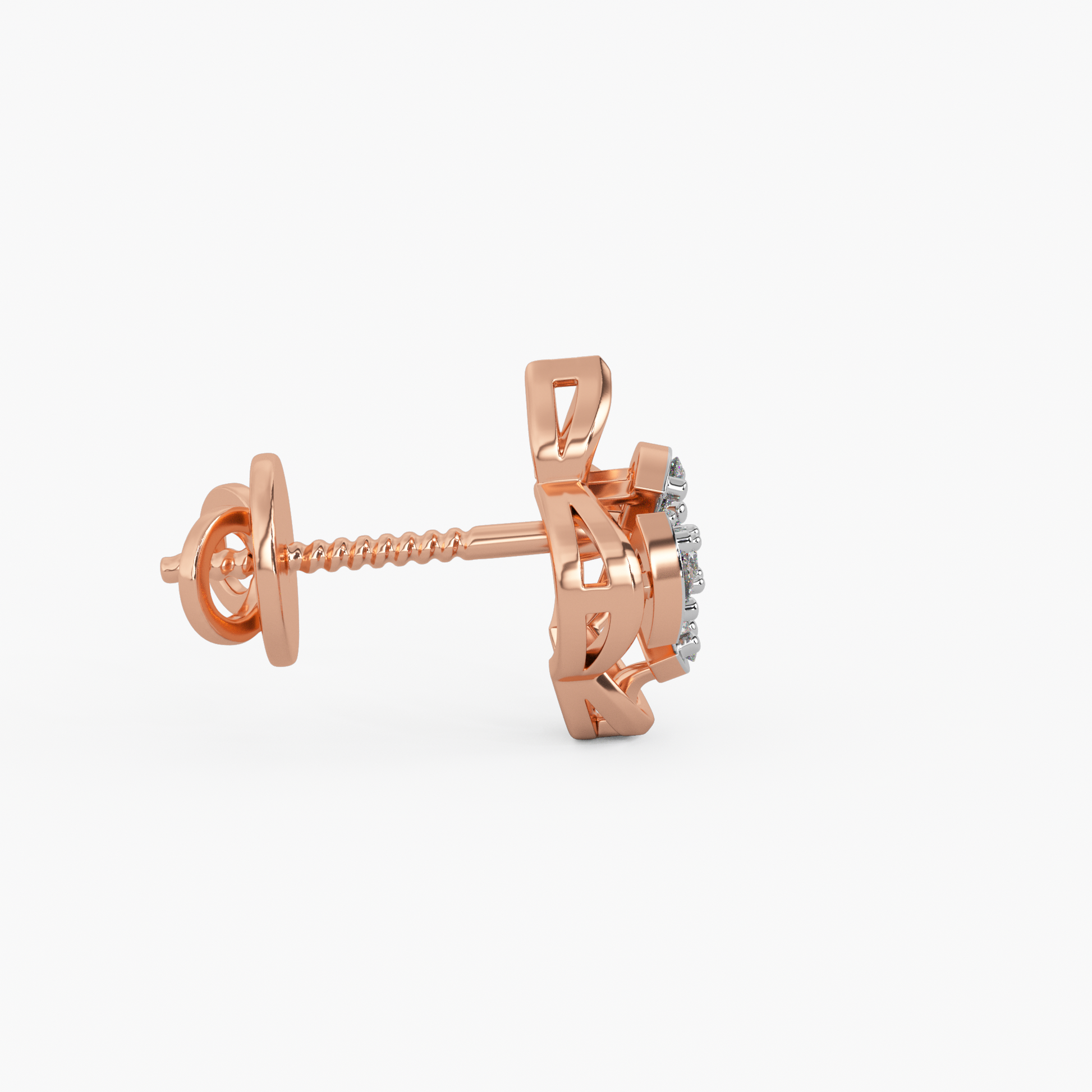 Refined Edges Gold and Diamond Earrings