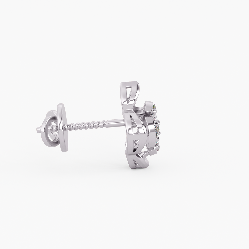 Refined Edges Gold and Diamond Earrings