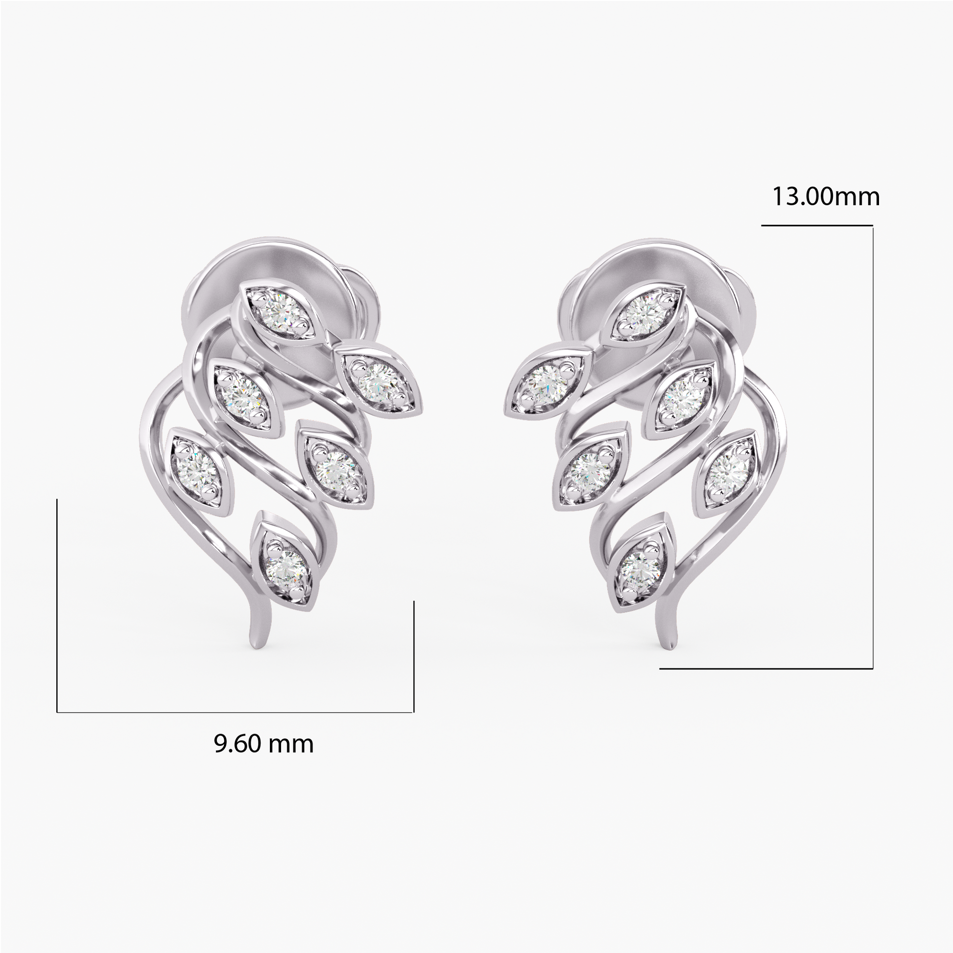 Diamond in the Rough Gold and Diamond Earrings