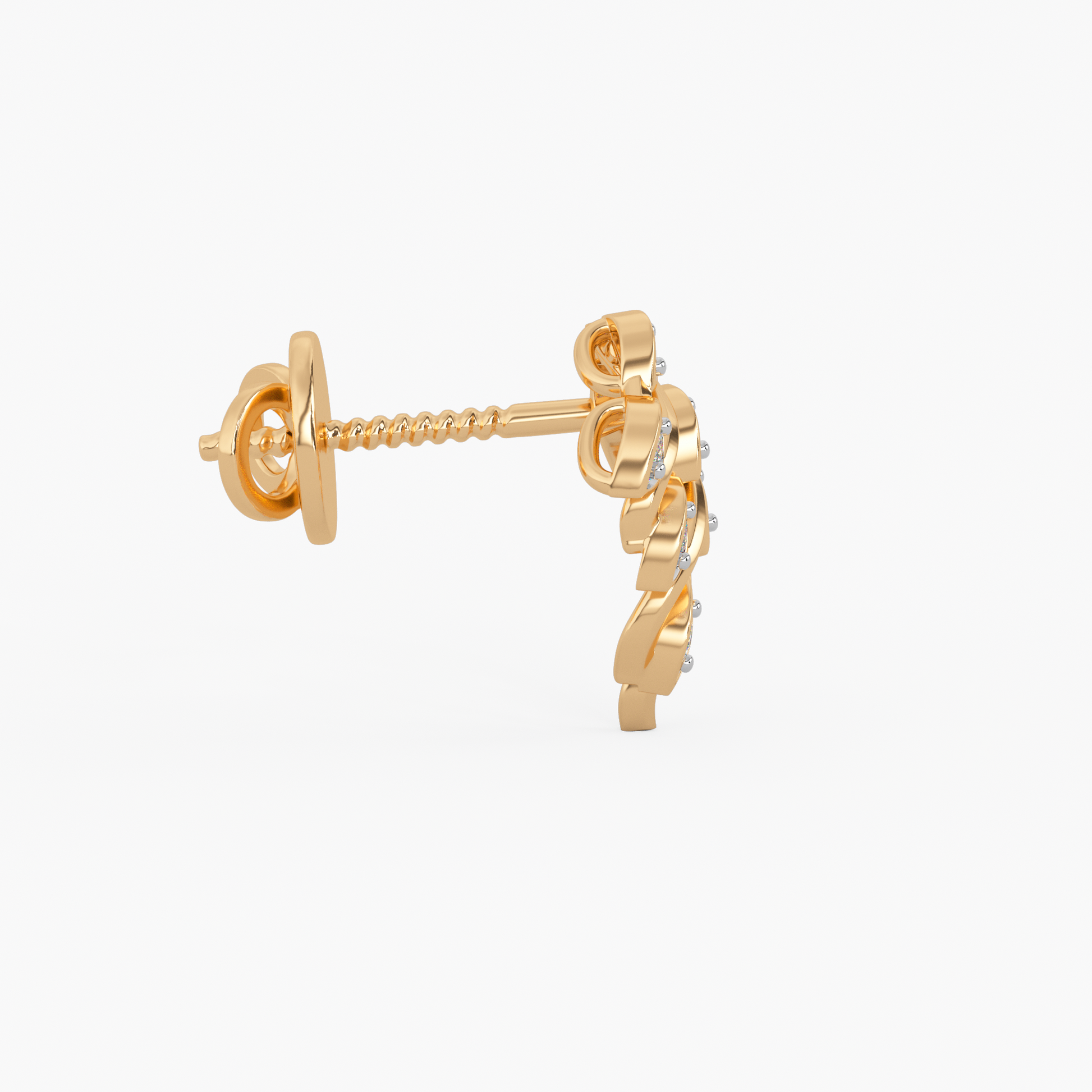 Diamond in the Rough Gold and Diamond Earrings