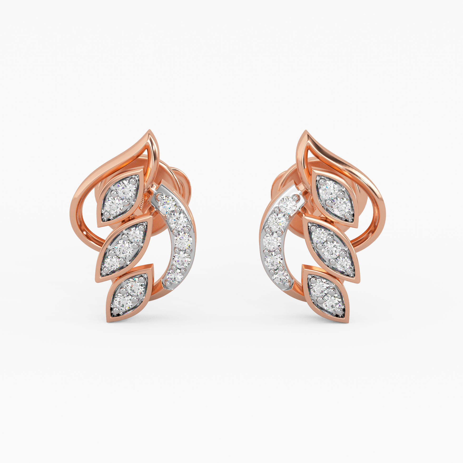 Diamond of Deccan Gold and Diamond Earrings