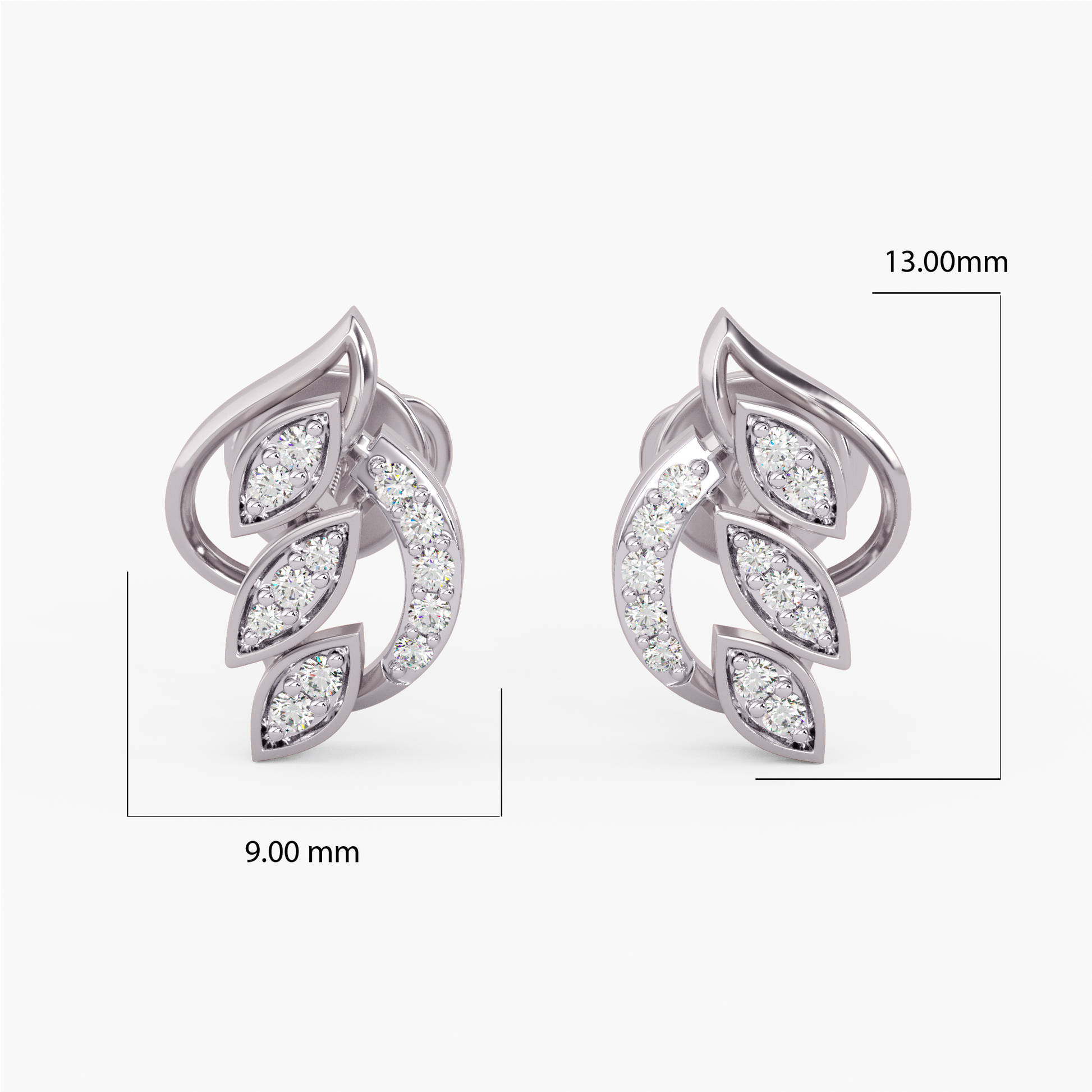 Diamond of Deccan Gold and Diamond Earrings