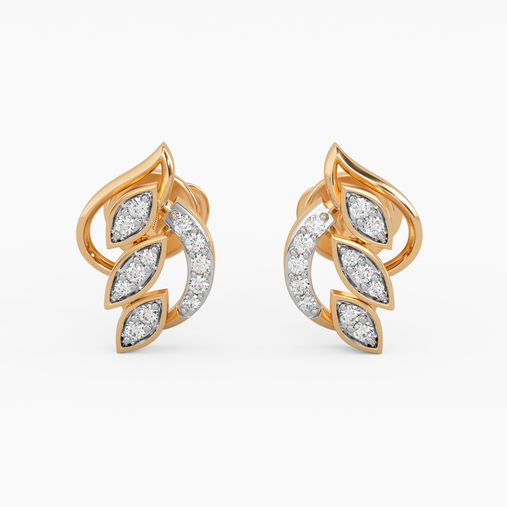 Diamond of Deccan Gold and Diamond Earrings