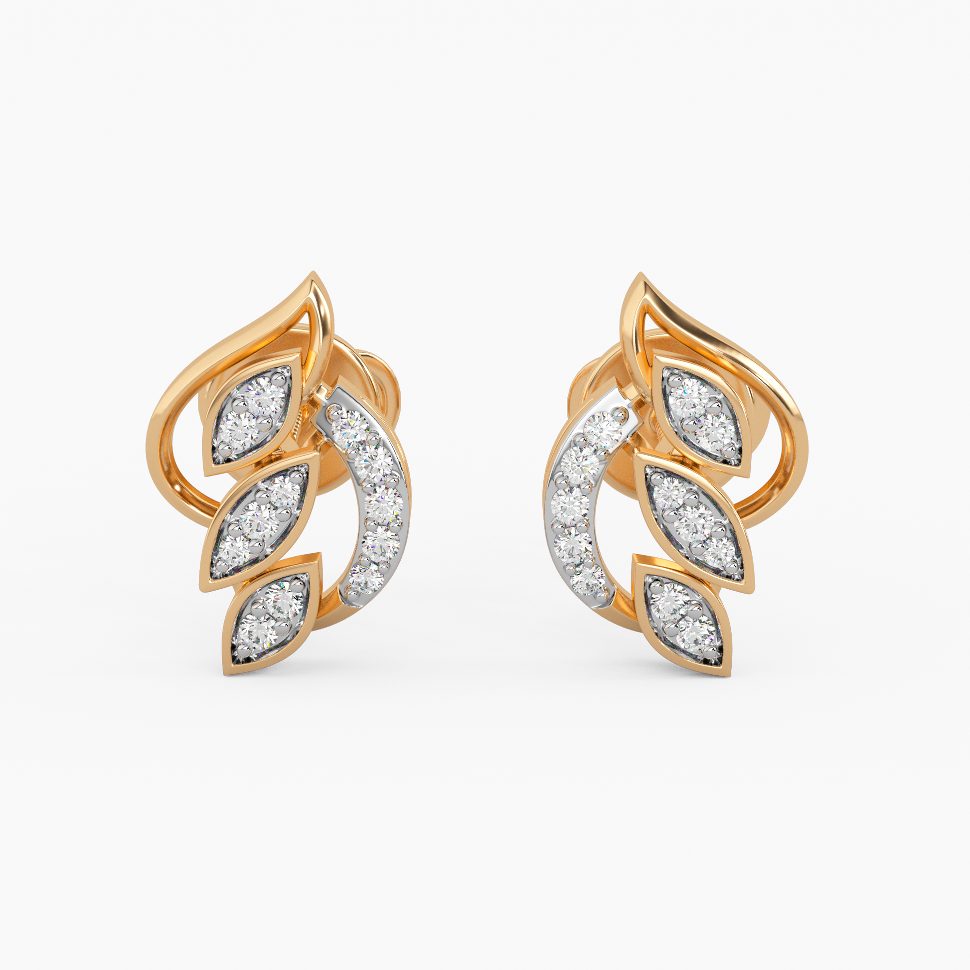 Diamond of Deccan Gold and Diamond Earrings