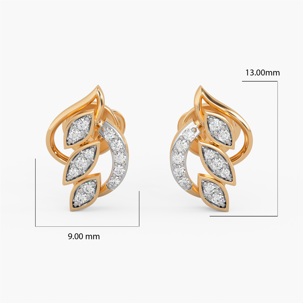 Diamond of Deccan Gold and Diamond Earrings