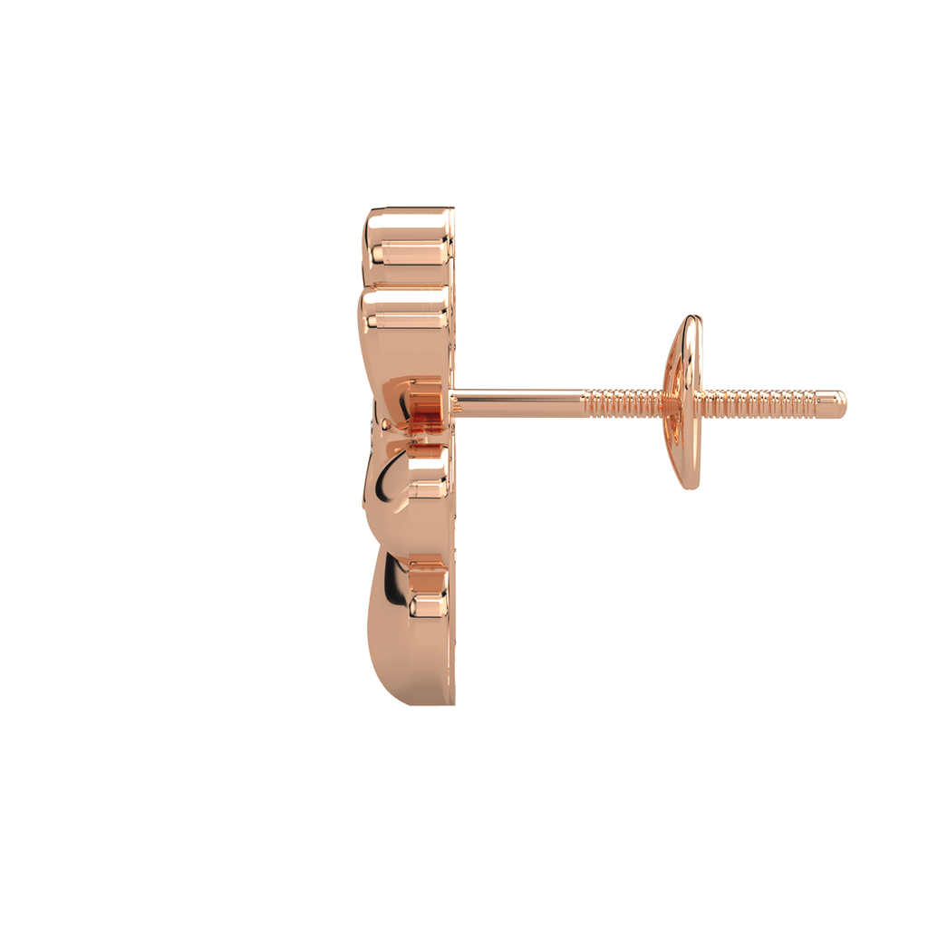 Tri Heart Diamond Earring