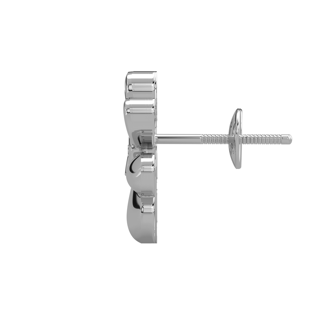 Tri Heart Diamond Earring