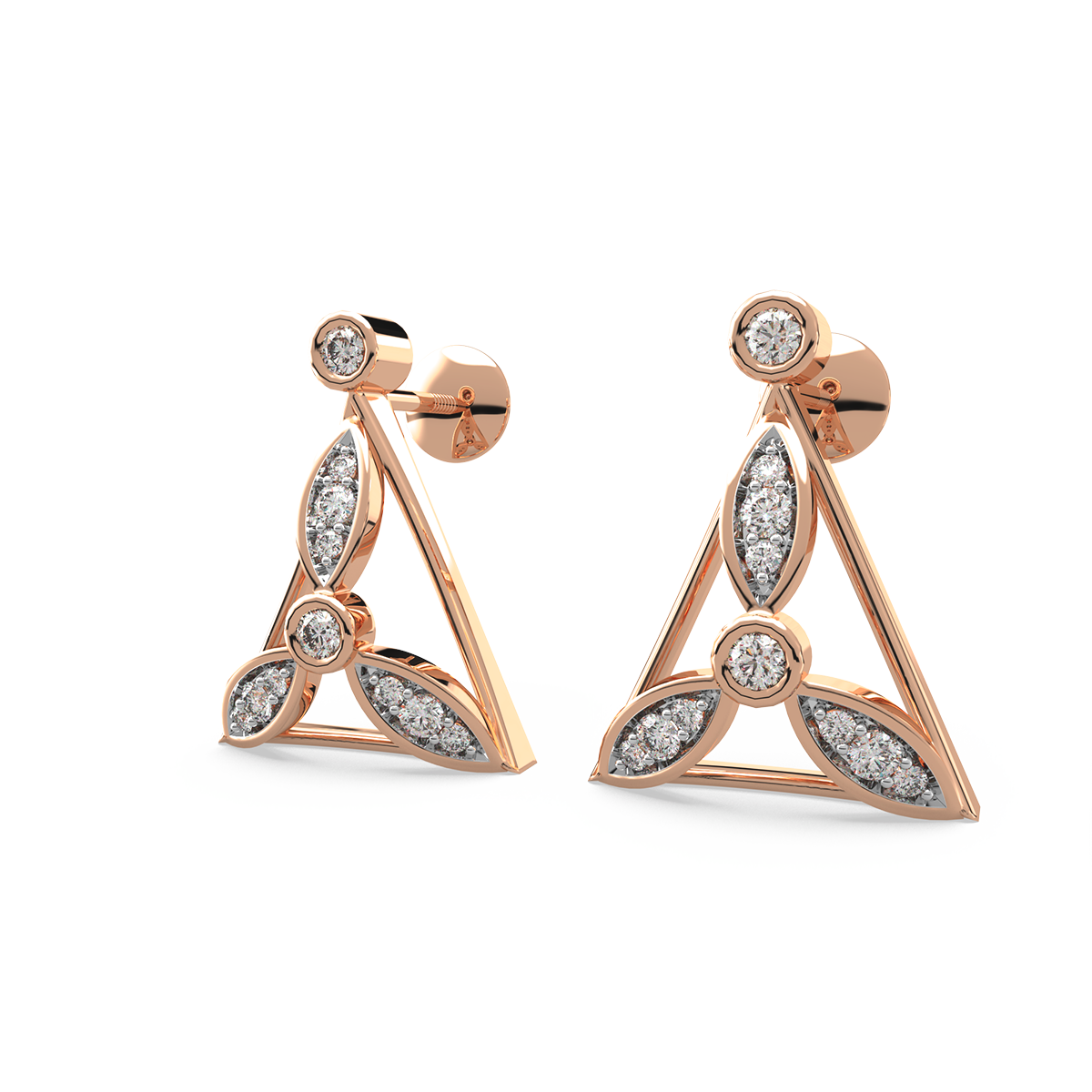 Trine Petals Diamond Earrings