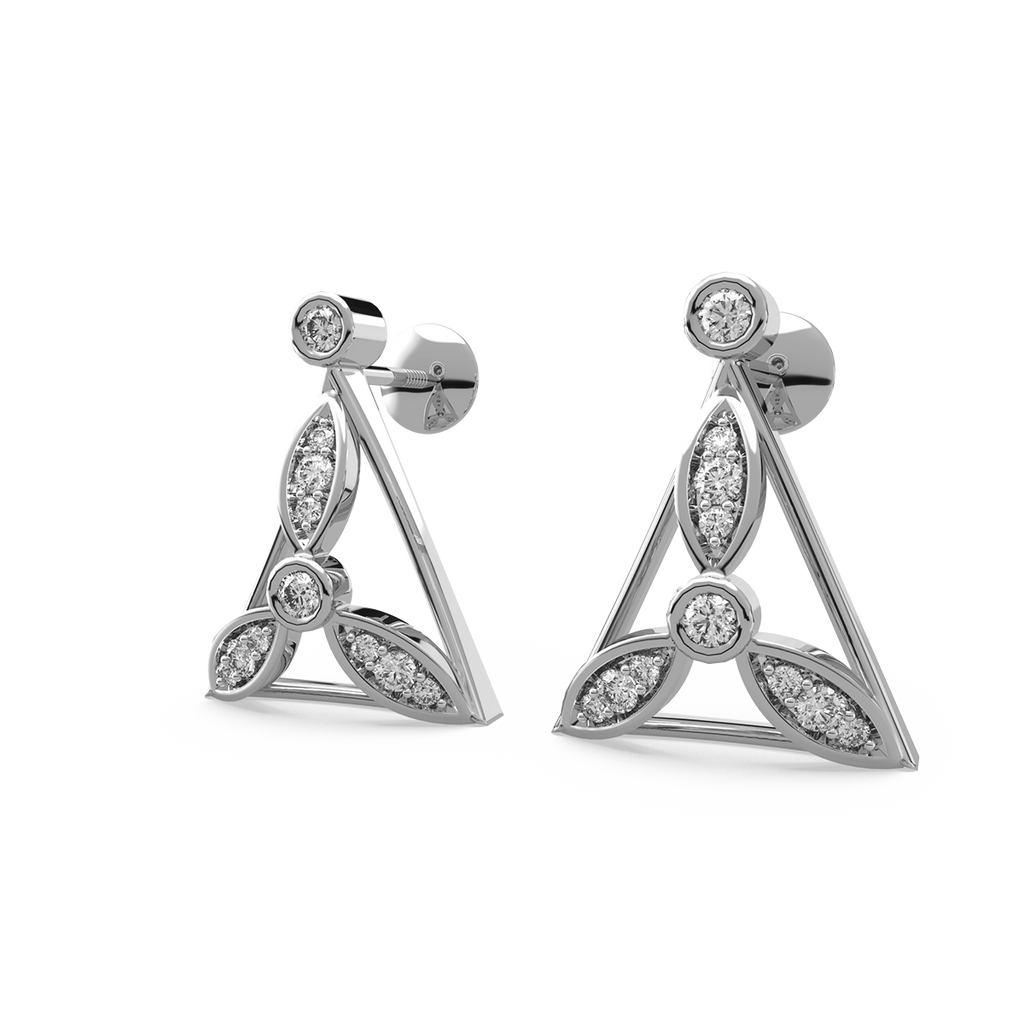 Trine Petals Diamond Earrings