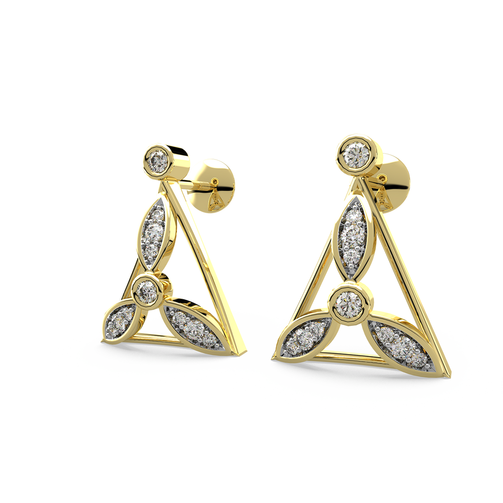 Trine Petals Diamond Earrings