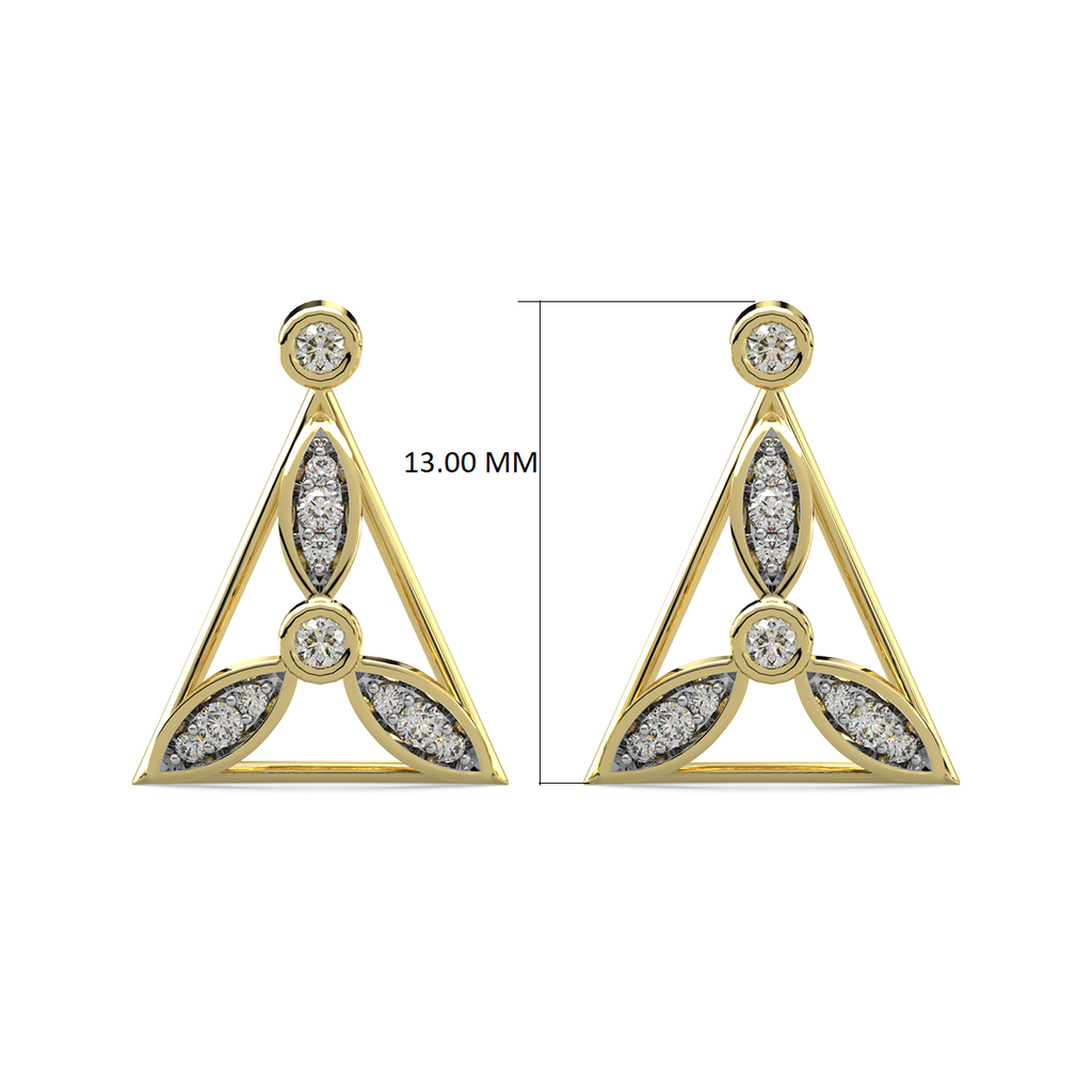 Trine Petals Diamond Earrings