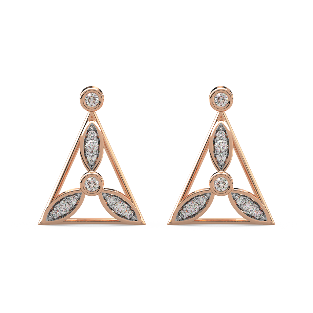 Trine Petals Diamond Earrings