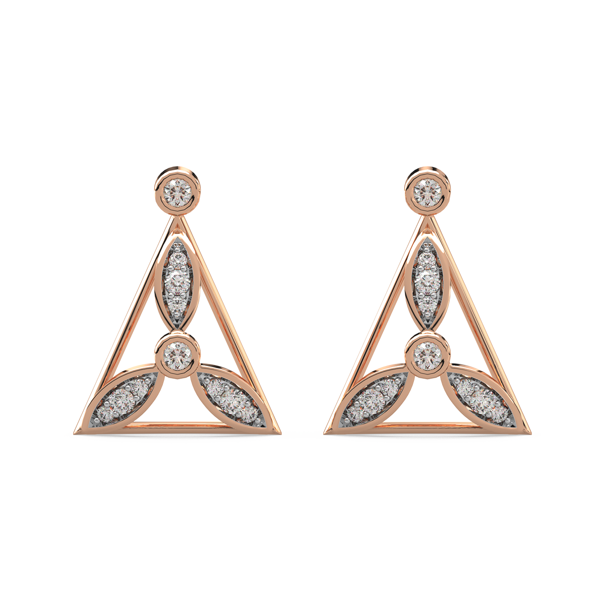 Trine Petals Diamond Earrings