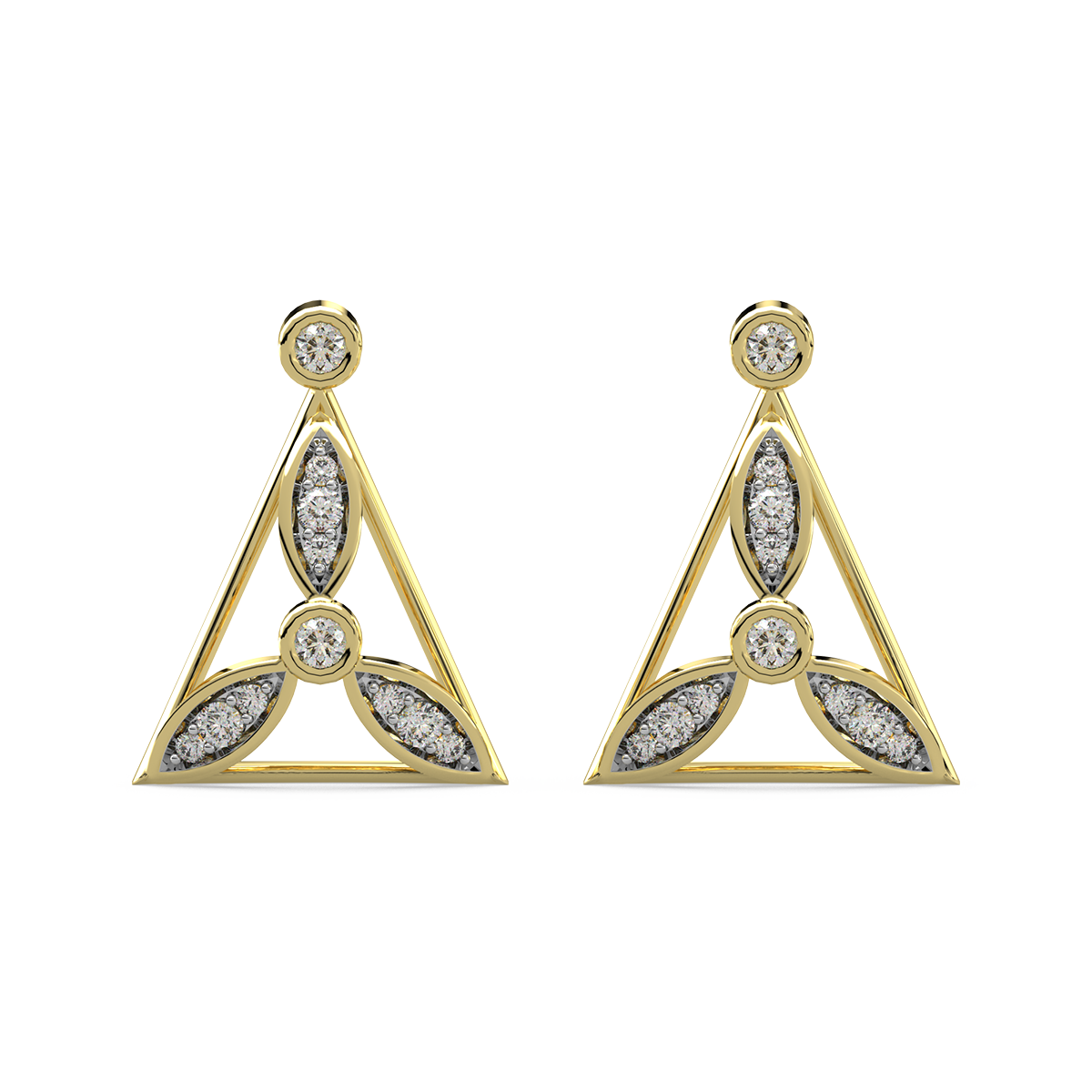 Trine Petals Diamond Earrings