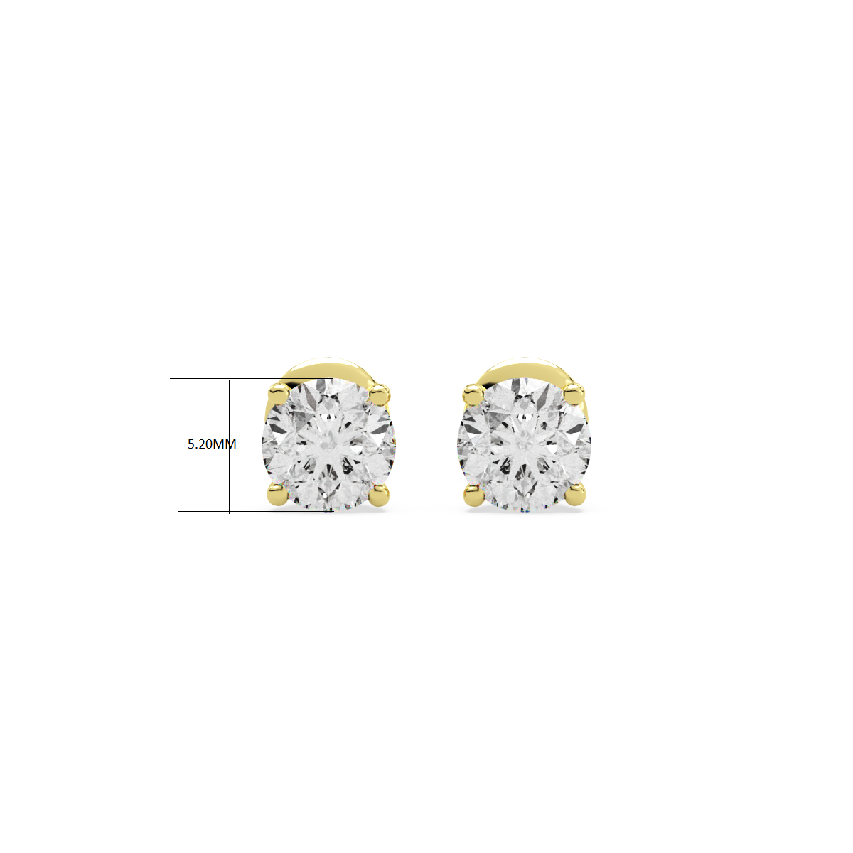 Slender Studs Gold and Diamond Earrings