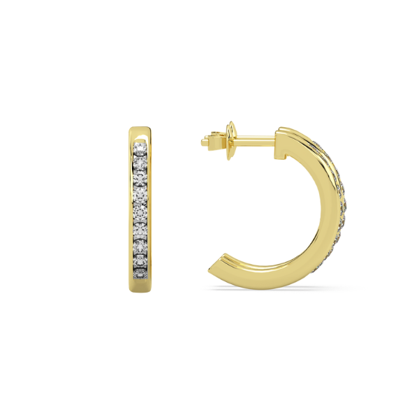 Surrealism Score Gold and Diamond Earrings