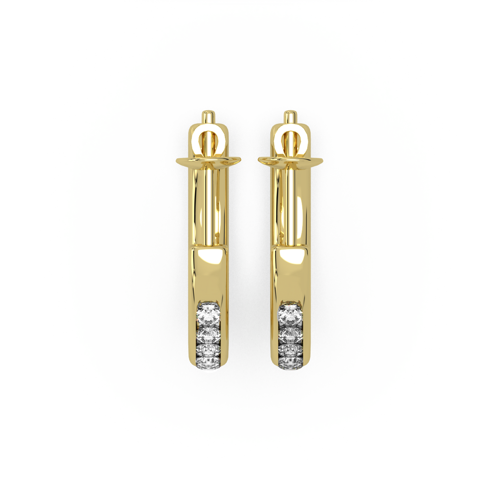 Surrealism Score Gold and Diamond Earrings