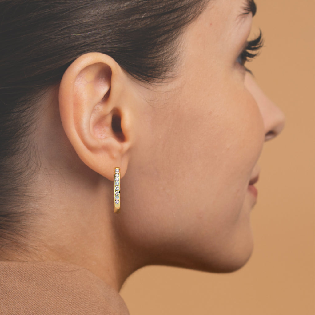Surrealism Score Gold and Diamond Earrings