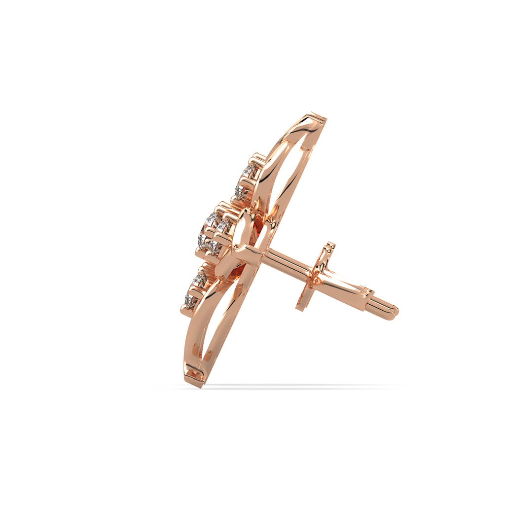 Impressionist Revolution Gold and Diamond Earrings