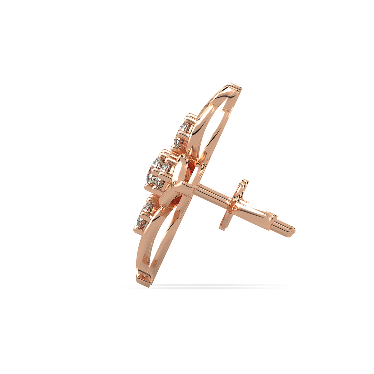 Impressionist Revolution Gold and Diamond Earrings