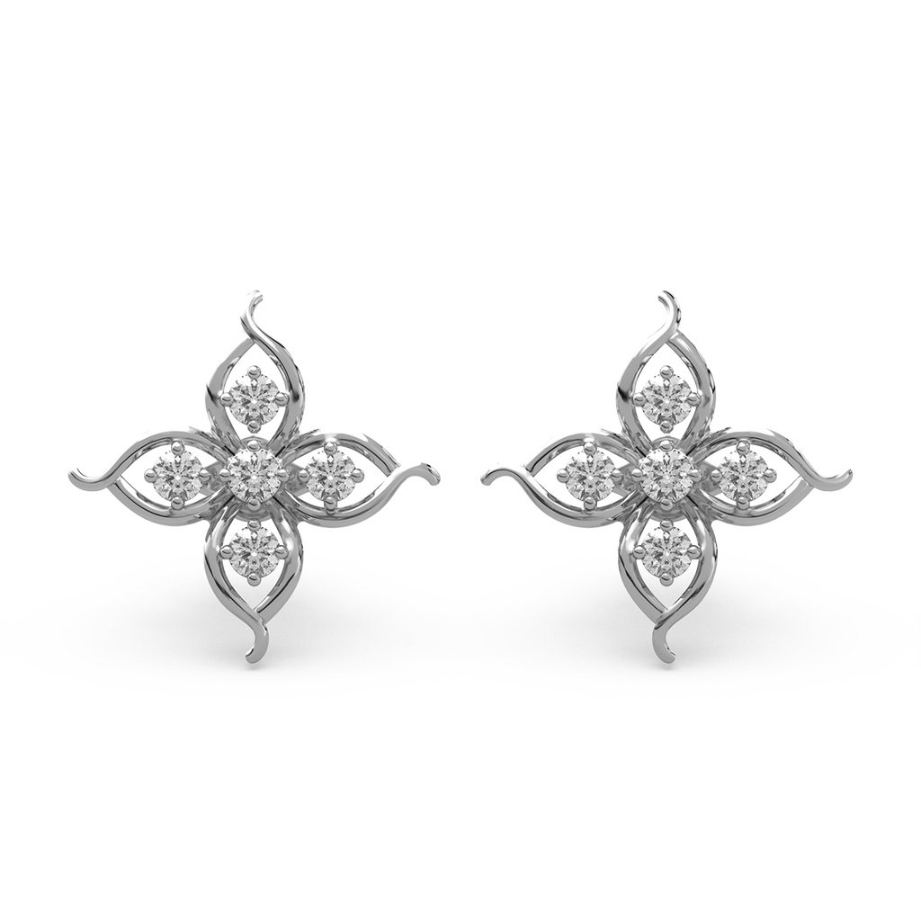 Impressionist Revolution Gold and Diamond Earrings