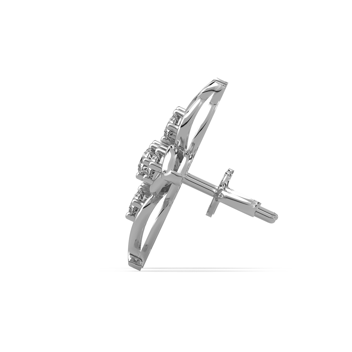 Impressionist Revolution Gold and Diamond Earrings