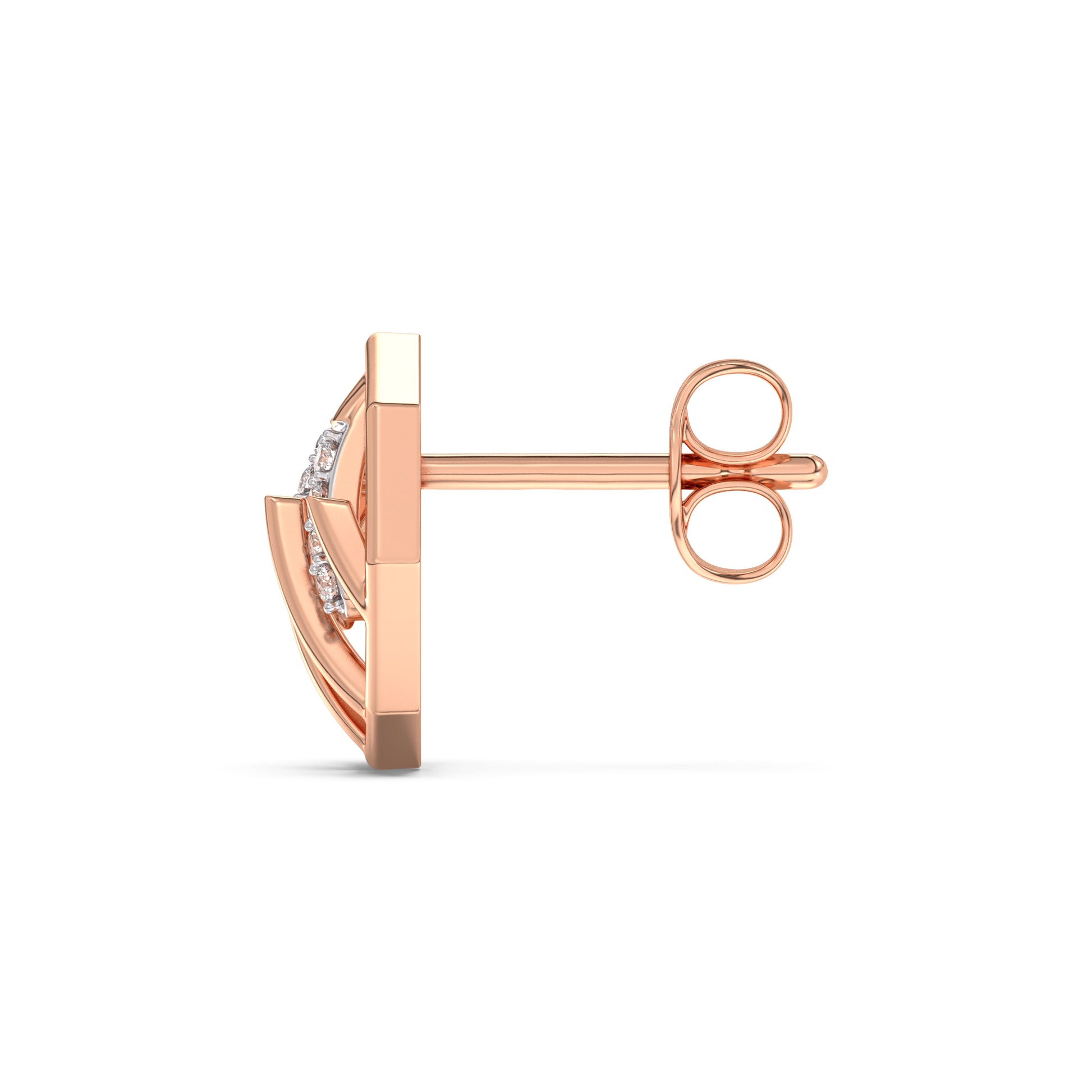 Sculpted Stunner Gold and Diamond Earrings