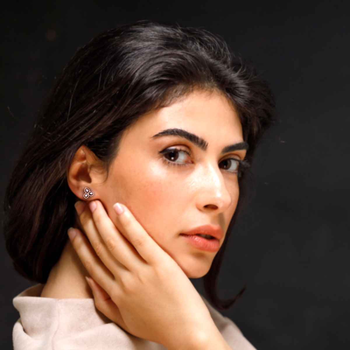 Vivacious N Verdant Gold and Diamond Earrings