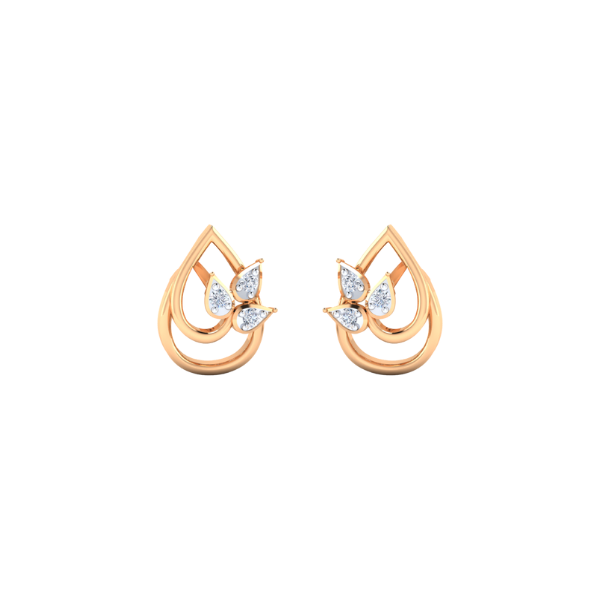 Radiant Drops Gold and Diamond Earrings