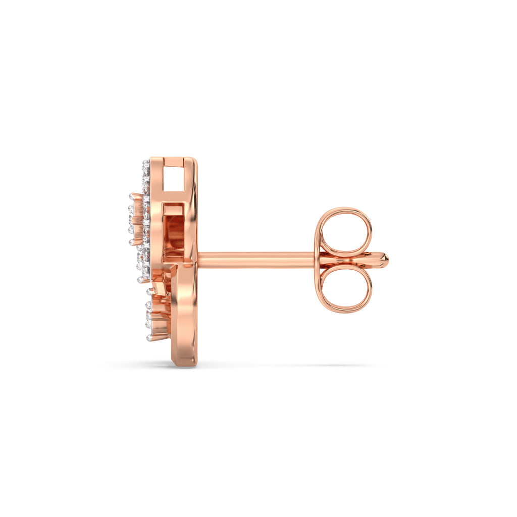 Intertwined Attractiion Gold and Diamond Earrings