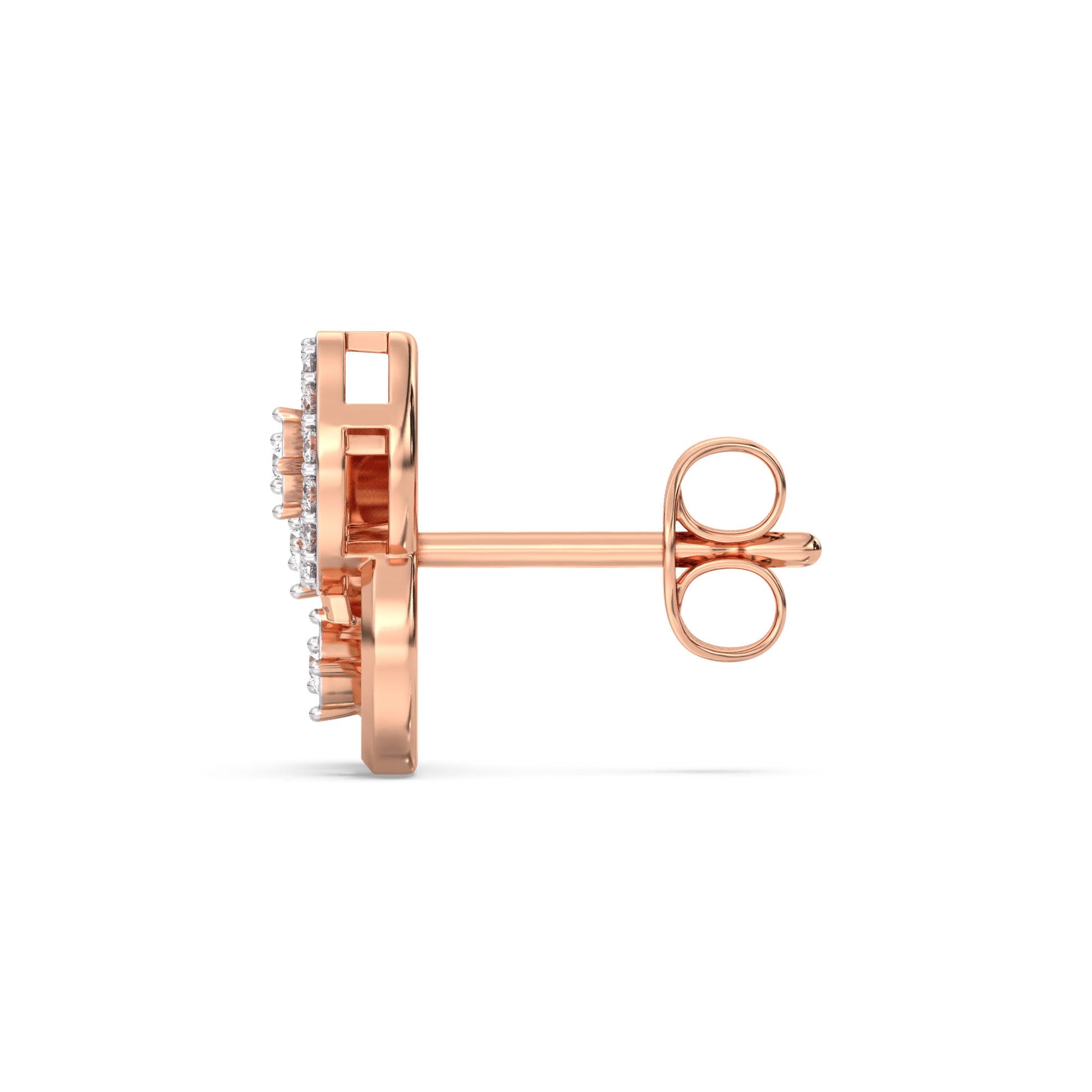 Intertwined Attractiion Gold and Diamond Earrings