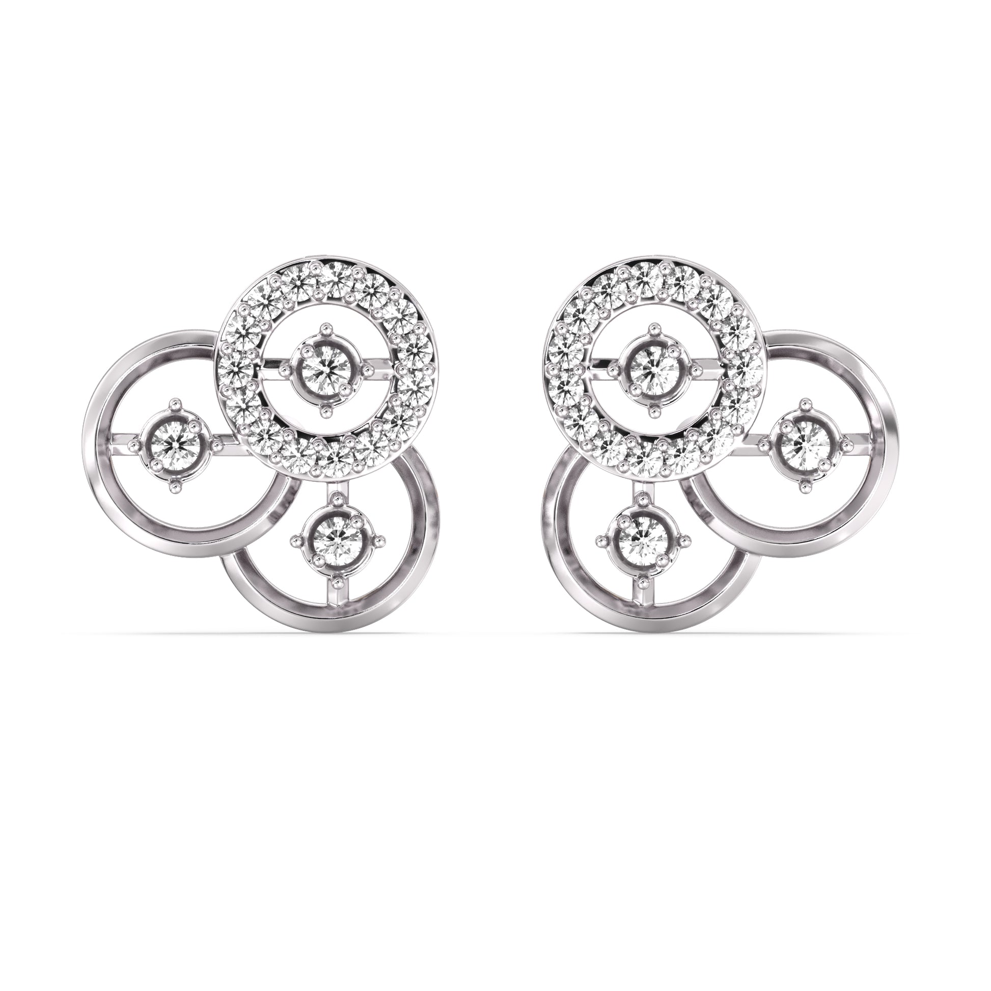 Intertwined Attractiion Gold and Diamond Earrings