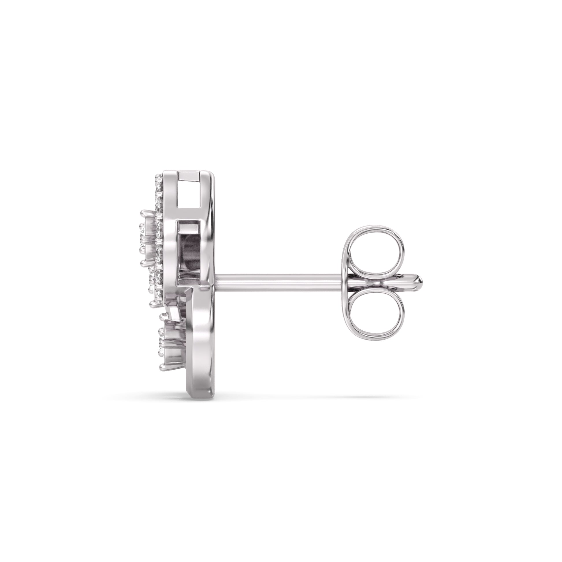 Intertwined Attractiion Gold and Diamond Earrings