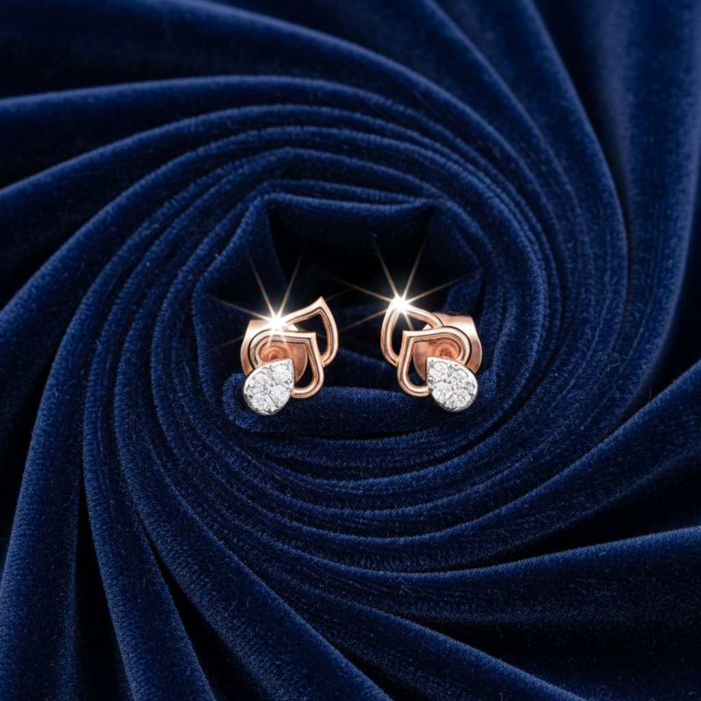 Gandhakalika Kids Diamond and Gold Earring