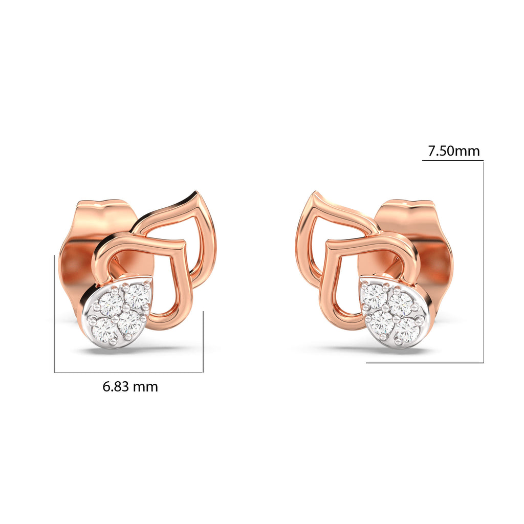 Gandhakalika Kids Diamond and Gold Earring