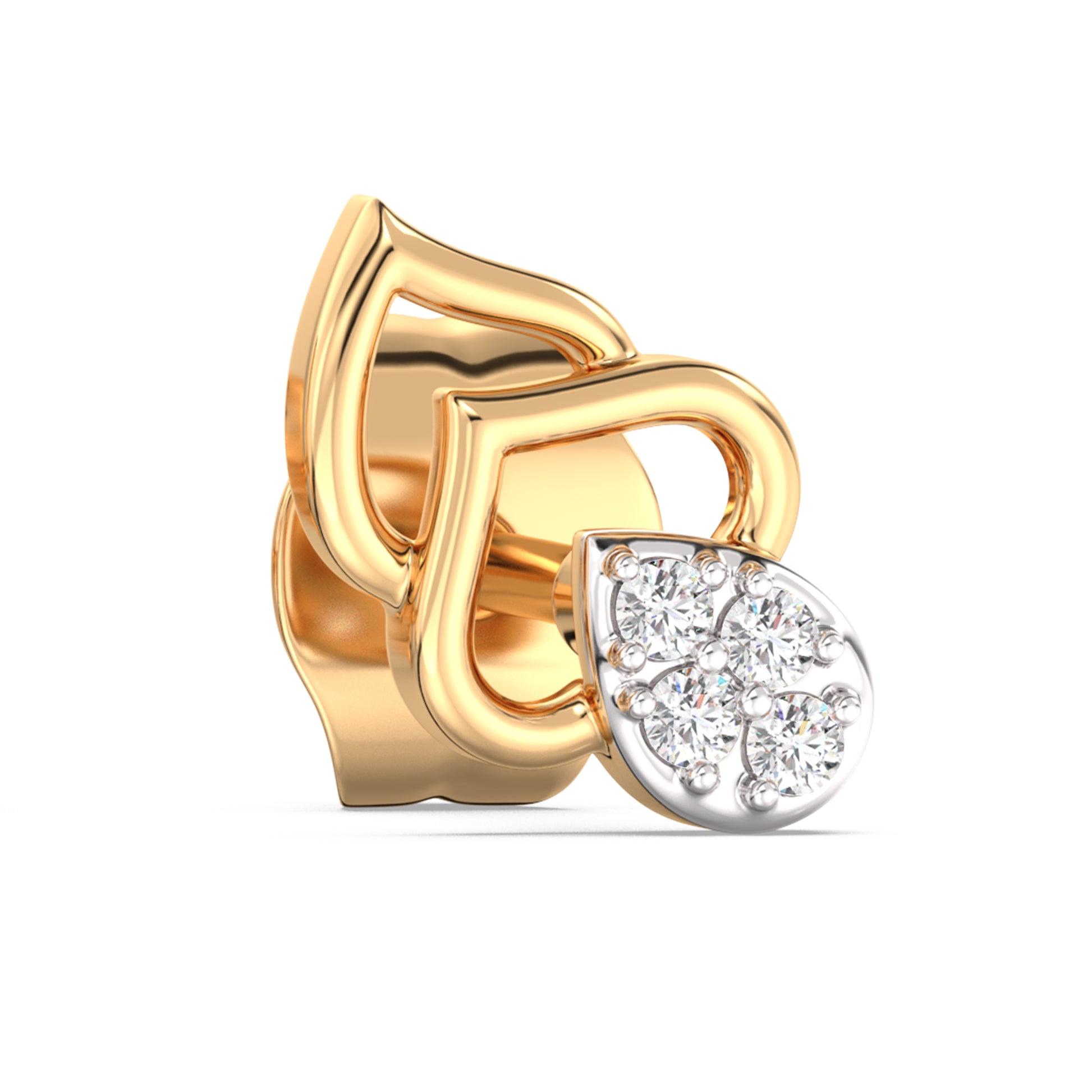 Gandhakalika Kids Diamond and Gold Earring