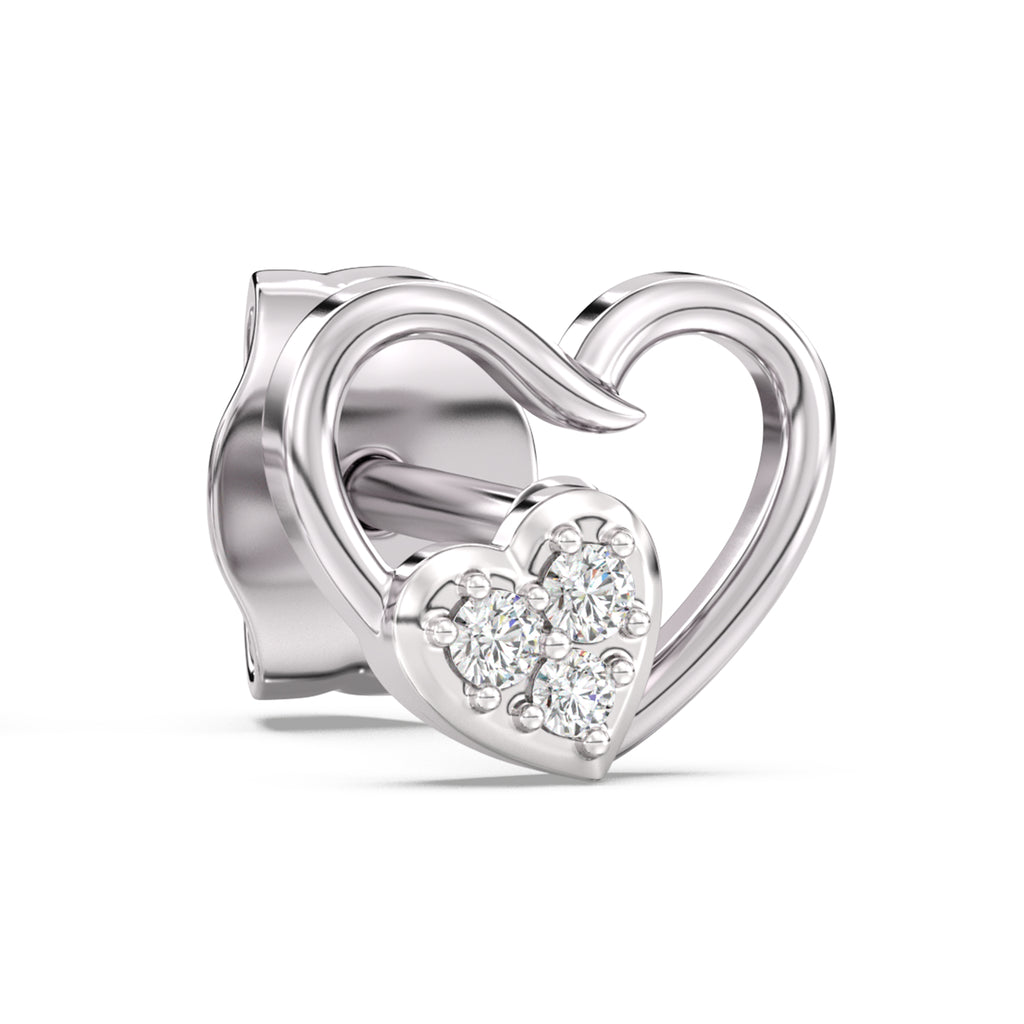 Star-crossed Hearts Kids Diamond and Gold Earring