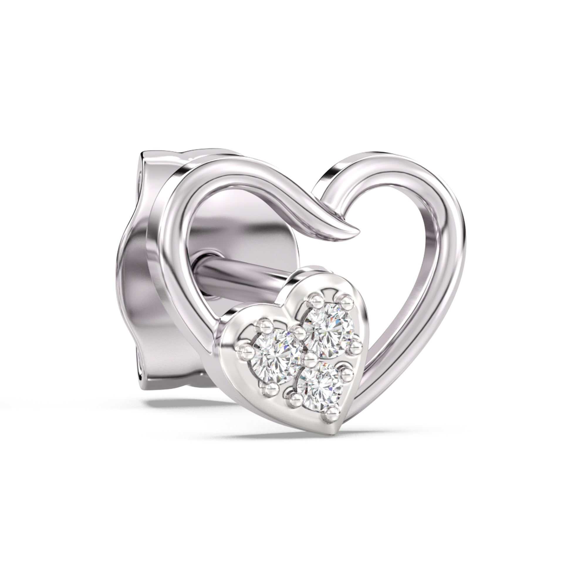 Star-crossed Hearts Kids Diamond and Gold Earring