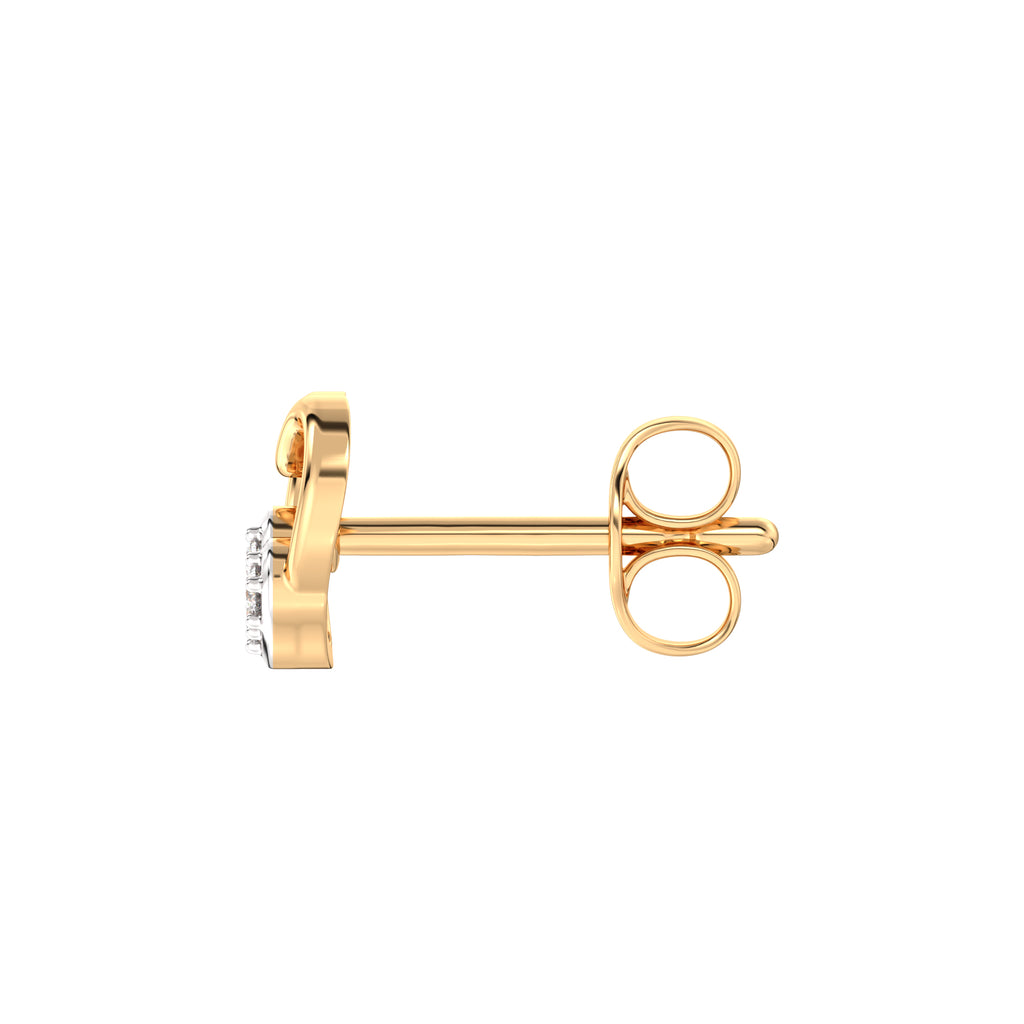 Star-crossed Hearts Kids Diamond and Gold Earring