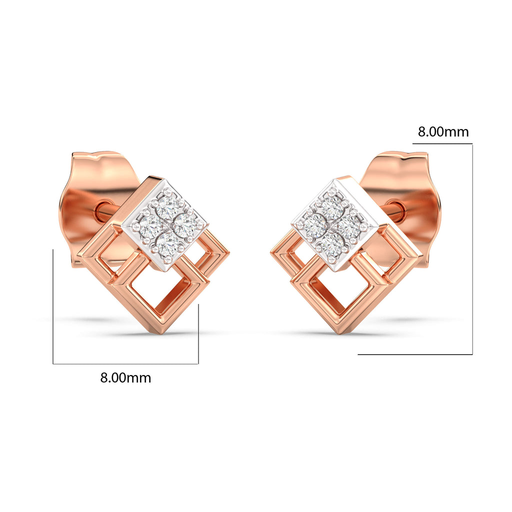 Grameek Kids Diamond and Gold Earring