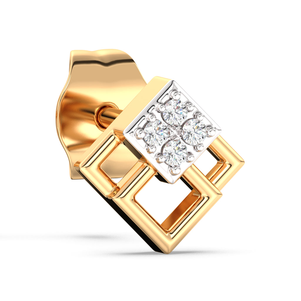 Grameek Kids Diamond and Gold Earring