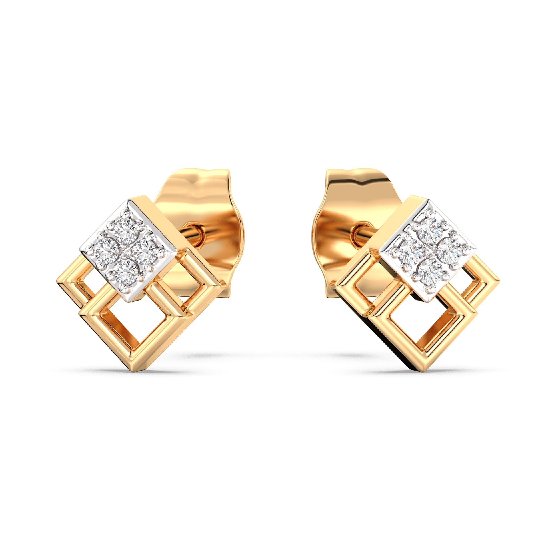 Grameek Kids Diamond and Gold Earring