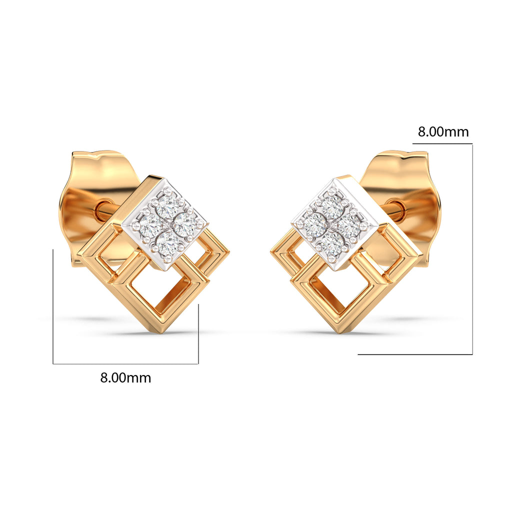 Grameek Kids Diamond and Gold Earring