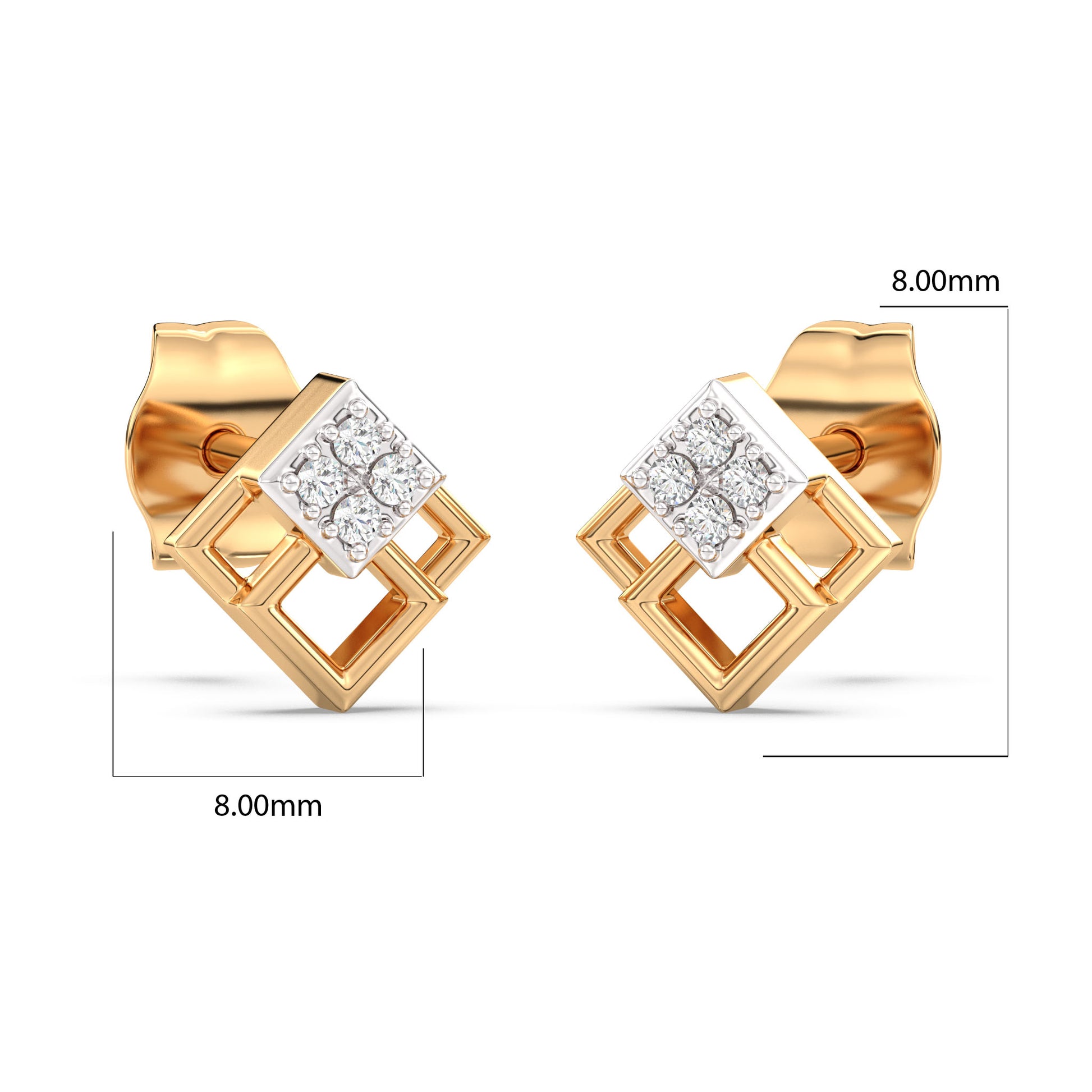 Grameek Kids Diamond and Gold Earring