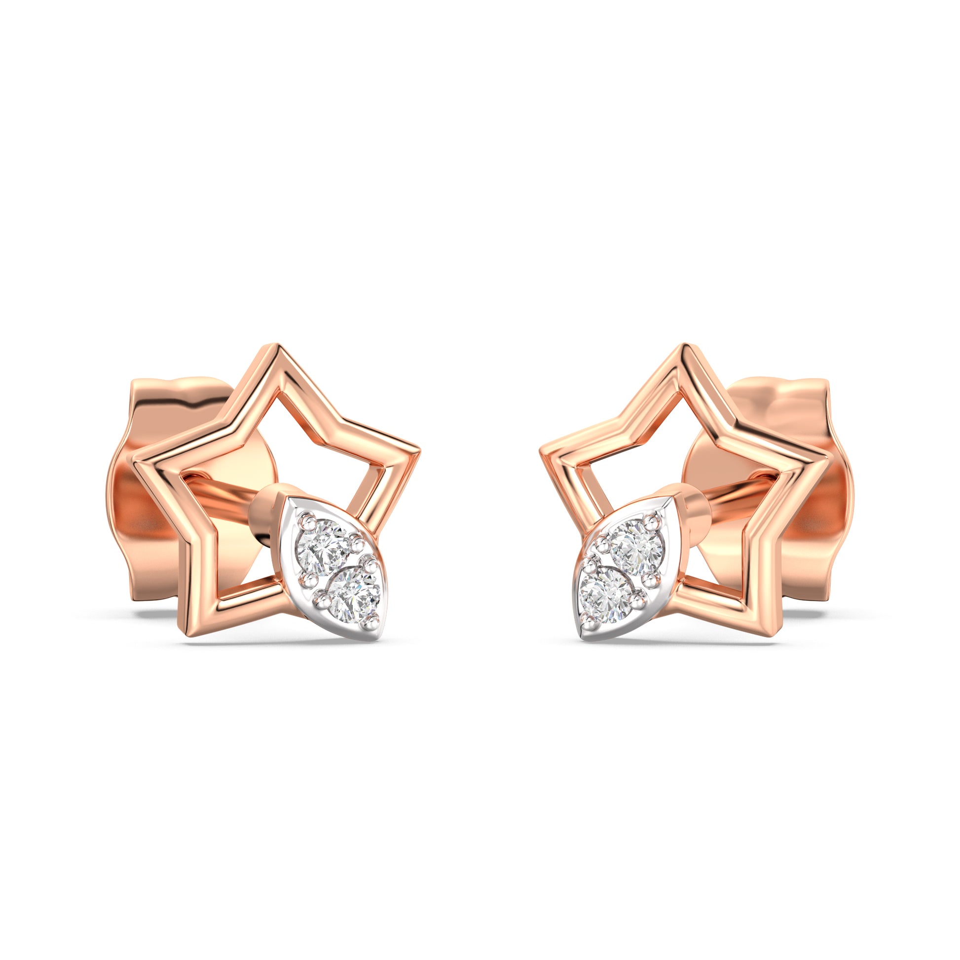 Little Star Kids Diamond and Gold Earring