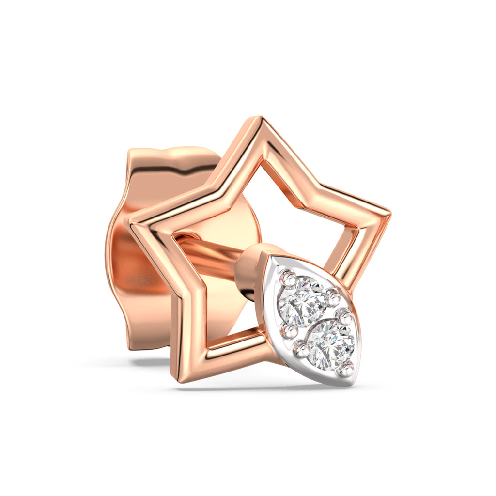 Little Star Kids Diamond and Gold Earring