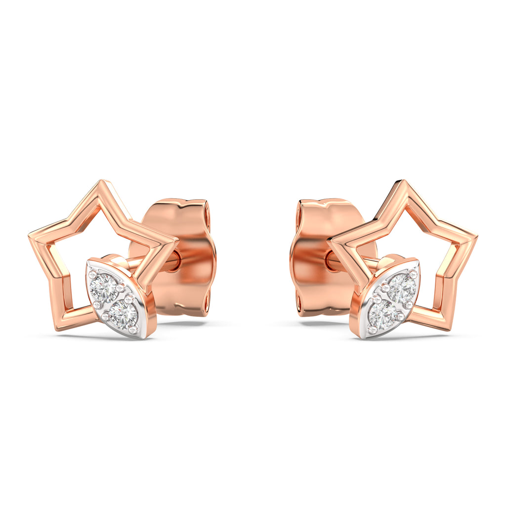 Little Star Kids Diamond and Gold Earring